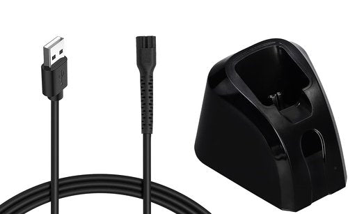 Kaynway 2PCS USB Charger Stand Set for Wahl Magic Clip Senior Sterling-4 Detailer Lithium-Ion Pro Clippers, Replacement Charging Cable for Wahl 8164 Finale & 8173 Vanish Shaver
