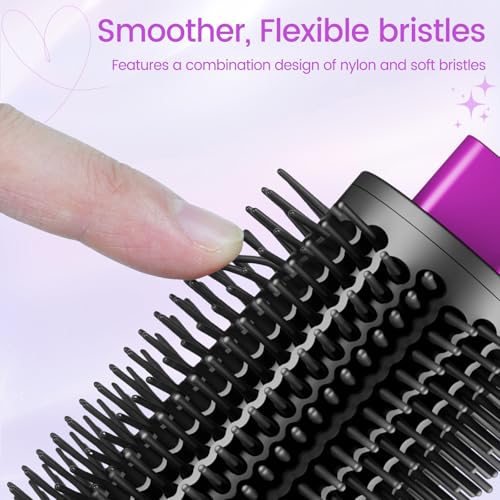 Upgraded Round Volumizing Brush for Dyson Airwrap, Round Brush Attachment Compatible with Airwrap HS01/05/08, Flexible Bristles for Root Lift Volume Frizz Control Styling Volumizing, Rose