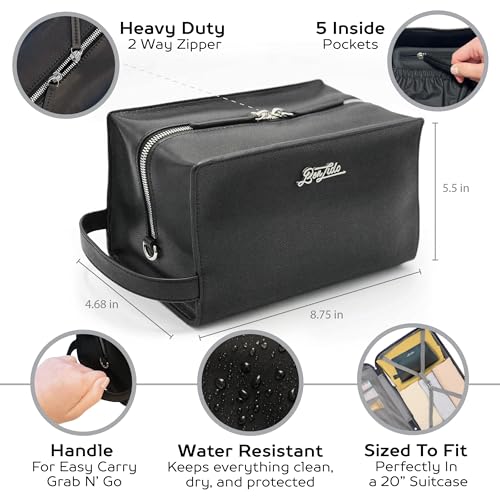 Convenience Kits International Men¡¯s Super Premium 30 PC Travel Kit Featuring: Travel-Size Hair Care Products Plus Face, Body, Oral Care, Travel Essentials in Large Leather Toiletry Bag