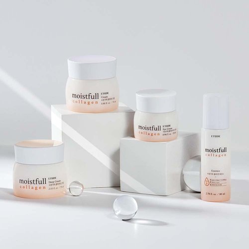 ETUDE Moistfull Collagen Cream, Face Moisturizer, Super Collagen Water, Macadamia Seed Oil, Lupinus Albus Protein, Deep Moisturizing Cream, Korean Skin Care, Beauty (2.53 Fl Oz)