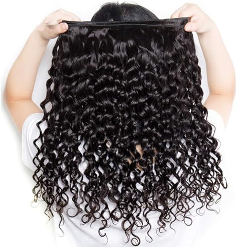 Water Wave Bundles Human Hair Brazilian Virgin Water Wave 4 Bundles Curly Wave Bundles Wet and Wavy Water Wave Bundles for Black Women Water curly Ocean Wave Bundles 22 24 26 28in