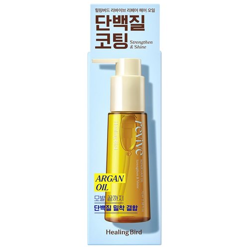 Healing Bird Revive Hair Oil 70ml (2.37 fl.oz) | Nourishing & Volumizing Hair Strengthening Treatment | For Dry, Damaged Hair & Scalp | Restores Shine & Moisture | Cold-Pressed Argan Oil Formula
