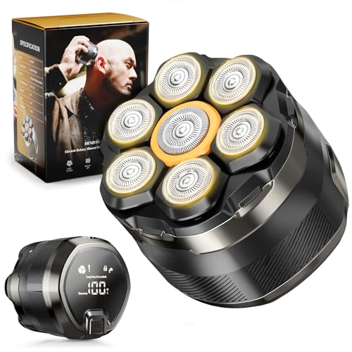 Head Shaver for Bald Men: 7D Electric Bald Razor - Waterproof Wet Dry Shaving - Professional Grooming Kit for Balder - Rechargeable Head Shavers for Scalp/Face/Beard
