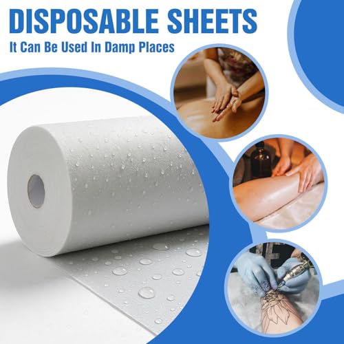 Disposable Bed Sheets 31" x 71" Massage Table Covers Non Woven Fabric Massage Bed Sheets Breathable Bed Cover for Spa Massage Beauty Tattoos Waxing Table (White-300Pcs)