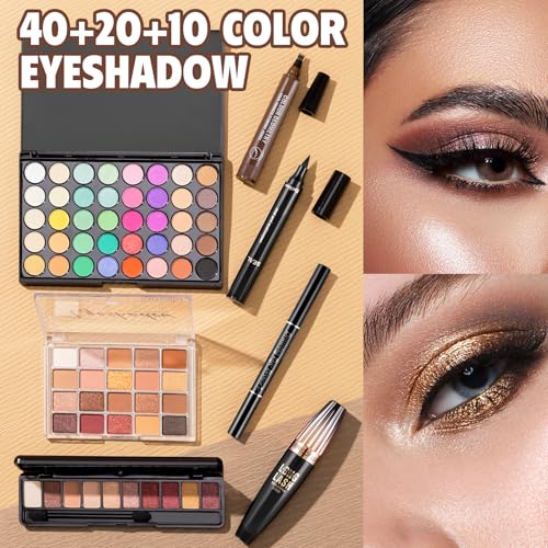 Makeup Set For Women Full Kit Includes Eyeshadow Concealer Palette Lip Gloss Lipstick Eye Pencil Makeup Brushes, All In One Makeup Gift Set For Teen, Girl And Beginner£¬Stocking Stuffers for Teen Girls