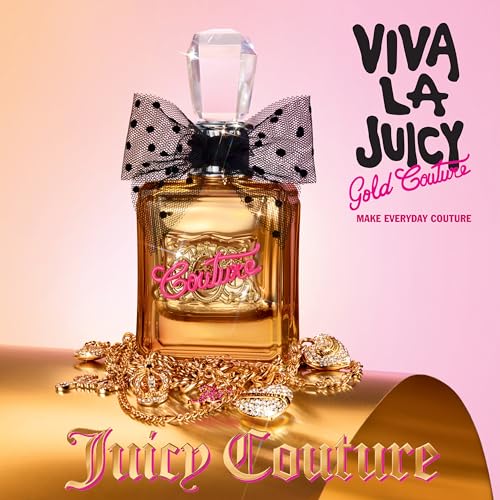 Juicy Couture Viva La Juicy Gold Eau De Parfum, Women's Perfume with Notes of Luscious Berry, Jasmine Sambac & Vanilla Cream - Fruity & Sweet, Gift for Her