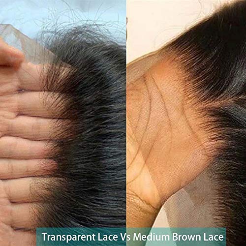 Body Wave Short Bob Human Hair Wig 13x6 HD Transparent Lace Front Human Hair Wig Brazilian Hair Natural Color 150% Density Short Wigs Ocean Wave Pre Plucked With Baby Hair For Women12Inch