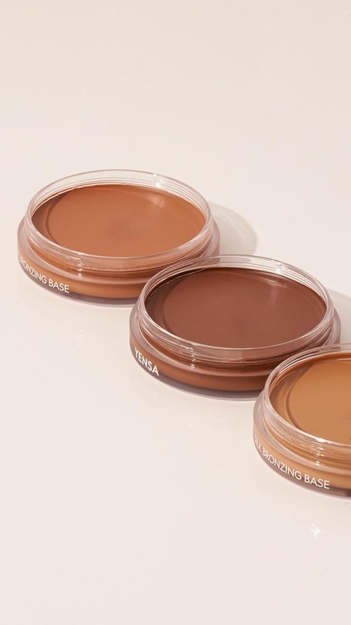 YENSA Silk Bronzing Base Cream Bronzer - Makeup Bronzer Cream with Peptides and Superfoods for a Lightweight Sunkissed Glow - Brightens & Helps Reduce Appearance of Fine Lines - Sunrise Glow (1 oz)