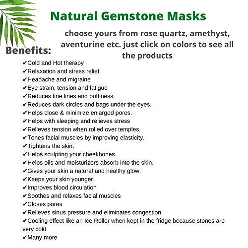 Rose Quartz Mask Full Face Mask Crystal Face Mask Crystal Eye Mask to reduce puffiness, promote relaxation, eye strain and many more. Spa Mask for face (Rose Quartz)