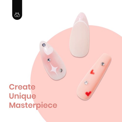 Beetles Gel Polish Nail Extension Kit 240 Pcs Gelly Tips Full Matte Short Coffin Shape 5 in 1 Glue Uv Led Lamp & Jelly Gel Polish Nude Pink Color Neutral Translucent Set Soak Off Nail Lamp Manicure