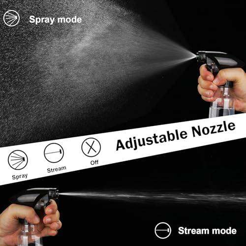 Spray Bottles 4oz/120ml Plastic Small Spray Bottle for Hair Mist/Stream Spraying Heavy Duty Empty Water Spray Bottles for Cleaning Solutions, Plants 2 Pack (Clear)