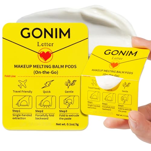 GONIM Cleansing Balm Makeup Remover, Hydrating Facial Cleanser for On-the-Go, Makeup Remover Melting Balm, Travel Size Mini Makeup Cleansing Oil, Travel Essentials for Women, Soothing 3gx15pcs