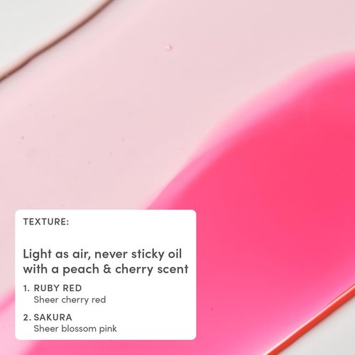 Evereden Kids Tinted Non Toxic Lip Gloss Kit: Ruby Red & Sakura Pink - Non Toxic Makeup Kit for Girls - Vegan Makeup for Kids - Hydrating Lip Gloss with Cherry, Peach, & Cranberry Oils