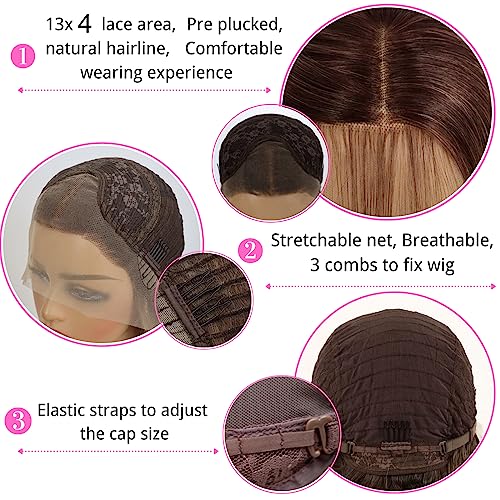 Highlight Blonde Deep Curly 13x4 Lace Front Wig for Women Glueless Long Curly Honey Blonde Mixed 613 Bleach Blonde Lace Front Wig with Baby Hair Pre Plucked 150 Density 24 Inches