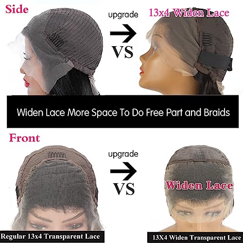 30 Inch Curly Lace Front Wig Human Hair 13x4 Lace Frontal Deep Wave Wig Pre Plucked with Baby Hair 180% Density Brazilian Virgin Wet and Wavy Wigs for Black Women (Deep Wave Wig, 30 Inch)