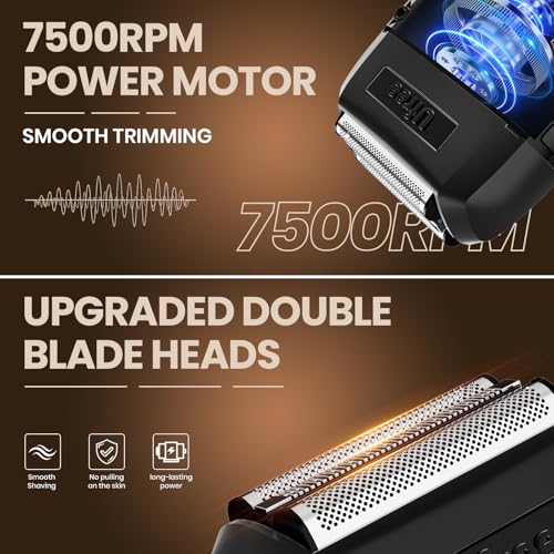 Ufree Beard Trimmer for Men, Foil Shaver Electric Razor, Shavers for Body Face Nose Ear, Cordless Hair Trimmer, Professional Hair Clippers, Mustache Grooming Kit Birthday Gifts for Men