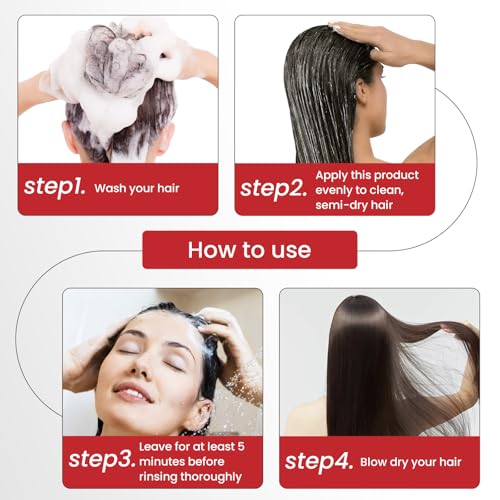 Keratin & Collagen Hair Mask with Argan Oil ? Deep Repair Conditioner for Dry, Damaged Hair ? Hydrating & Strengthening Treatment, 500ml (16.9 oz)