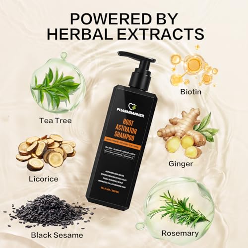 Root Activator Shampoo for Men and Women ? Rosemary & Boiton Hair Growth Shampoo for Thinning Hair, Hair Loss & Scalp Health ? Natural Herbal Formula with Cooling Sensation ? Sulfate-Free ? 10.1 fl oz
