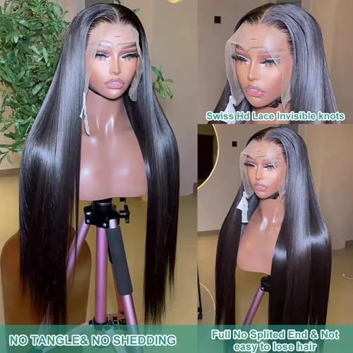 Lemoda Outlet Deals 13x4 Straight Lace Front Wigs Human Hair 180% Density 13x4 HD Transparent Lace Frontal Wig Pre Plucked 14A Brazilian Virgin Human Hair Wigs for Women 30 Inch