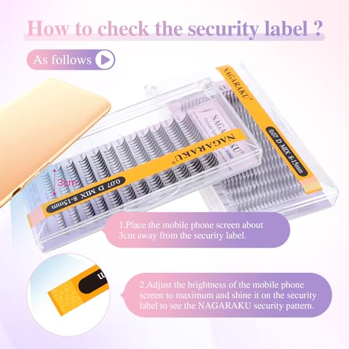 NAGARAKU Premade Spire Eyelash Extensions Air Series Feather Shape Manga Anime Individual Lashes Volume Soft Black Flat Root Spikes Fans Eyelashes DIY Clusters Lash Salon -0.07 C Curl 8-15mm Mix