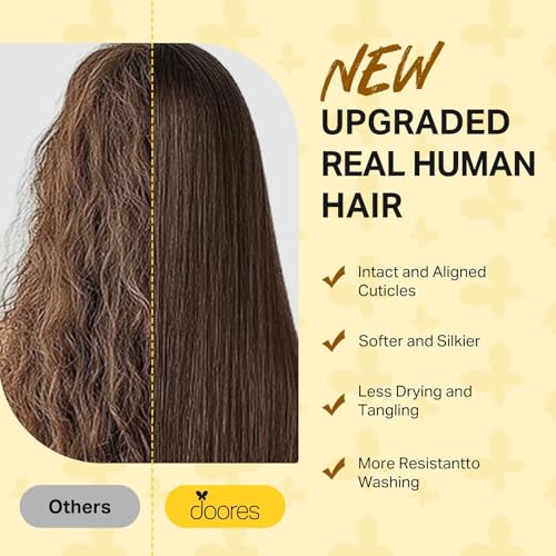 DOORES Tape in Hair Extensions, Balayage Dark Brown to Chestnut Brown 18 Inch 100g 20pcs, Wide Tape in Extensions Human Hair Real Remy Invisible Tape-ins Silky Straight Skin Weft Folding Wear