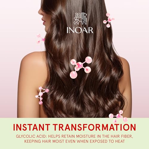 INOAR Glycolic Force Shampoo & Conditioner Bundle with Glycolic Acid for Deep Cleansing, Intense Hydration & Renewed Shine, 33.8 & 27 Fl Oz