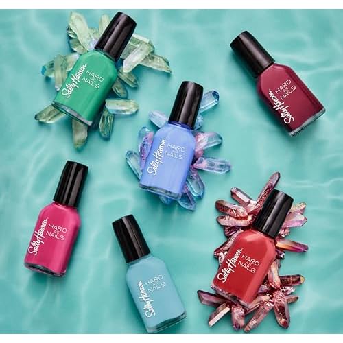 Sally Hansen Hard as Nails, Garnet Attention, Long Lasting, Chip Resistant, Opaque, Shiny Red Nail Polish