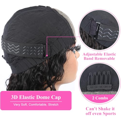 FQ Glueless Wigs Human Hair Wear and Go Kinky Curly 4x4 Lace Front Wigs Human Hair 28inch Glueless Wig for Beginners Curly Closure Wigs Human Hair for Women Ready to Wear No Glue