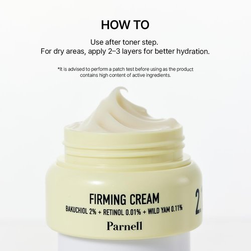 Parnell Bakuchiol Retinol Wild Yam Cream | Pore Care Moisturizer for Elasticity Support & Youthful Look | Dual Retinol K-Beauty (1.69 fl oz)