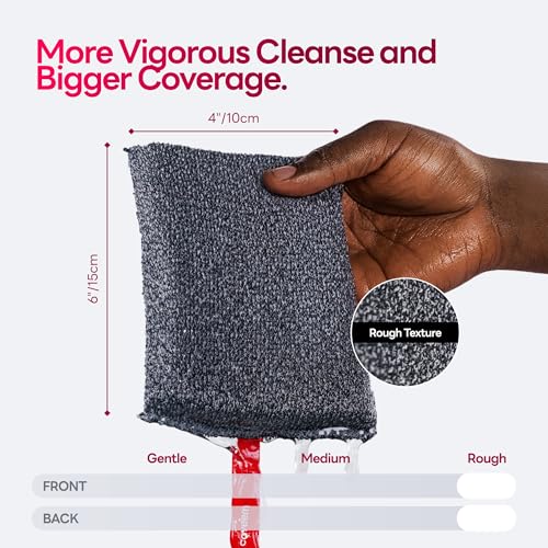Exfoliating Body Scrubber, Rough Exfoliation Body Exfoliator Sponge for Remove Dead Skin, Body Exfoliating Sponges, Bath and Body Exfoliate Buffer, Mens and Womens Sponge for Shower (2 Pack)
