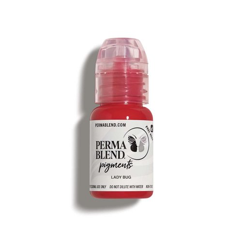 Perma Blend - Lady Bug - Orangey Red Tattoo Ink for Permanent Makeup - Lip Blush Microblading Ink to Enhance Color - Lip Blushing & Tattoo Supplies - Vegan (0.5 oz)