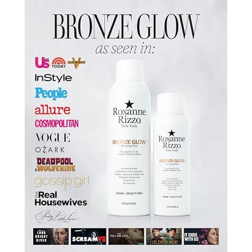 Bronze Glow ? Instant bronzer Spray Mist for Face and Body ? Hydrating Tanning Mist with Bronzer ? Blends into All Skin Tones ? Celebrity Favorite Bronzer Spray ? 6 oz