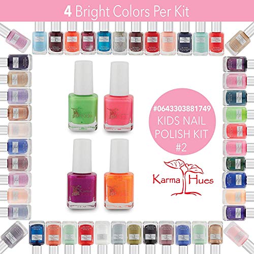 Karma Kids Nail Polish Box Set No. 2 Natural Safe Nail Polish for Little Girls - Non-Toxic, Vegan, and Cruelty Free ? Quick Dry, Kids Friendly