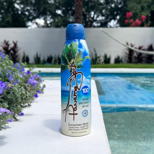 Panama Jack Continuous Spray Sunscreen - SPF 100, Broad Spectrum UVA/UVB Protection, Reef-Friendly, PABA, Paraben, Gluten & Cruelty Free, Water Resistant (80 Minutes), 5.5 OZ (Pack of 2)