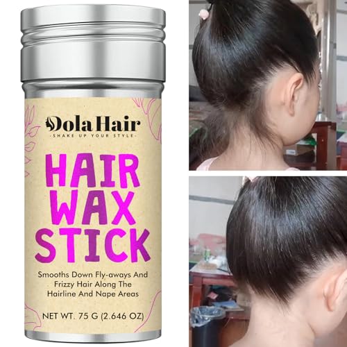 Dolahair Hair Wax Stick - Flyaway Control and Styling Pomade for Kids, Women, and Men - Hair Bun Maker and Accessorie Slick Back Hair Brush Kit (2.7 Ounce)
