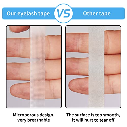 Kirecoo 6 Rolls Adhesive Eyelash Tape, Breathable PE Lash Tape,Eyelash Extension Supplies - 9 m/10 Yard Each Roll (Transparent)