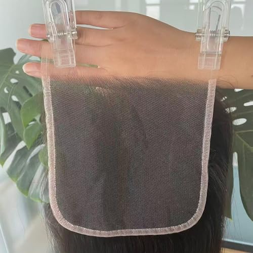 7x7 Closure HD Lace Pre-plucked Natural Hairline Straight 0.10mm Ultra-thin Invisible SKINLIKE Lace Frontal 100% Human Hair 20 Inch