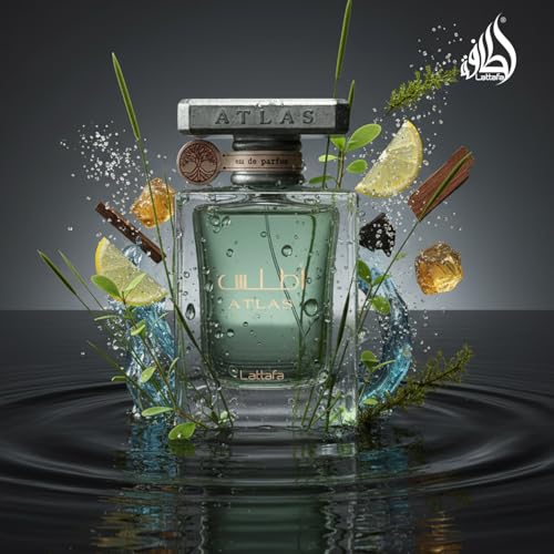 Lattafa Atlas Eau de Parfum Spray for Unisex, 1.85 Ounce