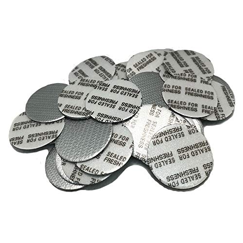 PKnGO Pressure Sensitive Foil Seal 24 mm (500 PCS) ? PS Safety Seals for Freshness and Leak Prevention ? Made in USA for Food Medicine and Cosmetic Packaging ? All Foil No Foam - No Equipment Needed