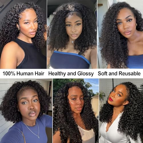BLG Burmese Water Wave Human Crochet Hair 20 Inch 120g Knotless Pre-Separated Crochet Hair Extensions Real Human Hair Burmese Curly Micro-Link Crochet Hair for Women