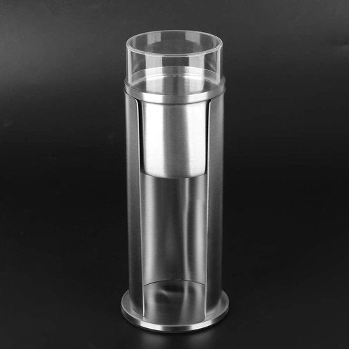 Tomotato Cotton Pad Holder - Stainless Steel Qtip Makeup Removers Dispenser with Lids, 2.9x7.3 inch