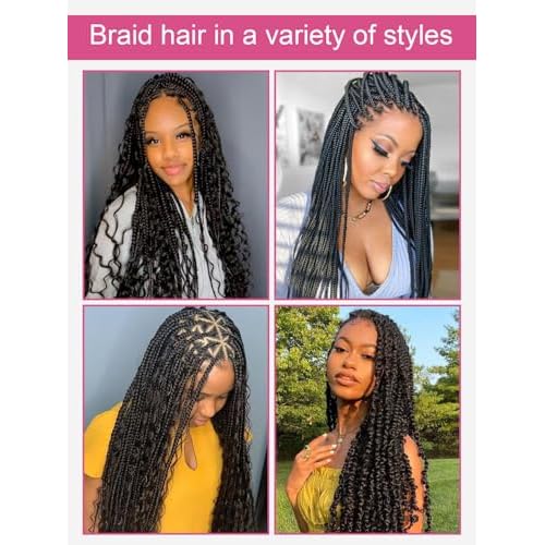 Human Braiding Hair 3 Bundles/Pack 300g 22 Inch *3 Deep Wave Curly Bulk 100% Human Hair for Braiding No Weft 10A Brazilian Virgin Human Hair Extensions for Boho Braids Natural Black Wet and Wavy