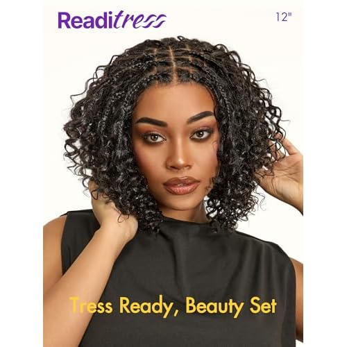 LUVME HAIR Boho Braided Deep Curly 5x5 Closure Lace with Braided Bob 10 Inch Human Hair Wigs Curly Deep Wave Glueless 12 Inches Pre Cut Plucked Hd Lace Short Wig Ready To Go Bleached Knots Black Wigs
