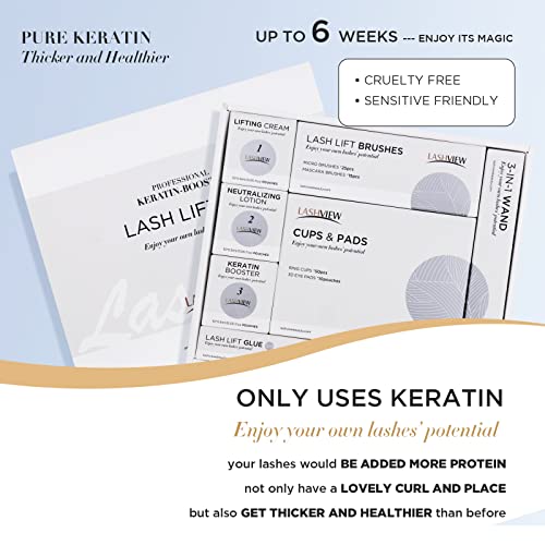 LASHVIEW Lash Lift Kit,Lash Lift,Professional Eyelash Perm Kit,Liquid Set,Semi-Permanent,Curling Perming,Wave Lift Extension Perm Set,10 Times