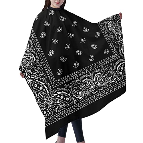 VERTEX&KAIBIN Barber Cape for men Hair Cutting,Black Paisley Cool cape designer,professional barber supply capes