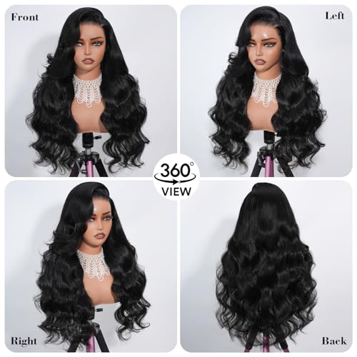 Body Wave Lace Front Wigs Human Hair 200 Density 13x6 HD Lace Frontal Wigs Human Hair Pre Plucked Natural Color 22 Inch