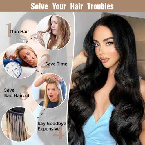 Straight Clip in Hair Extensions Real Human Hair, 7Pcs 12 Inch 80g Red Invisible Natural Soft Remy Human Hair Extension Clip ins, Double Weft Hair Extensions Real Human Hair for Women