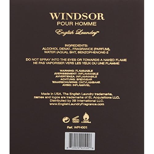 English Laundry Windsor Pour Homme Eau de Parfum Spray, 3.4 Fl Oz