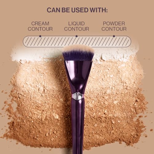 Anisa Beauty Crescent Contour Brush ? Precision Contouring with Curved, Soft Synthetic Fibers for Flawless Application of Creams, Powders, and Bronzers