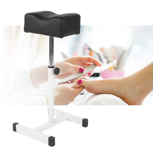 GOTOTOP Adjustable Pedicure Manicure Footrest Stool, Black, Portable Salon Leg Rest Equipment